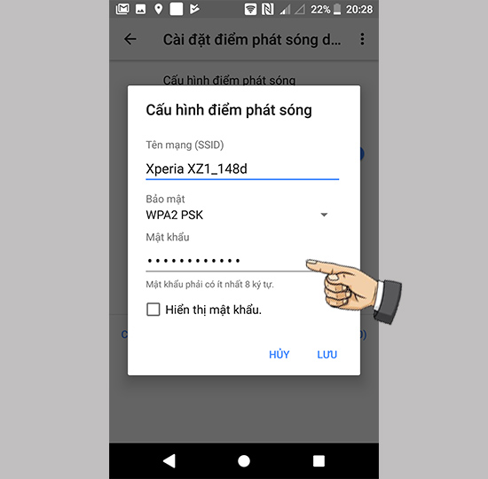 Kích hoạt chia sẻ mạng